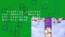 Creating Courses for Adults: Design for Learning  Best Sellers Rank : #4