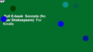 Full E-book  Sonnets (No Fear Shakespeare)  For Kindle