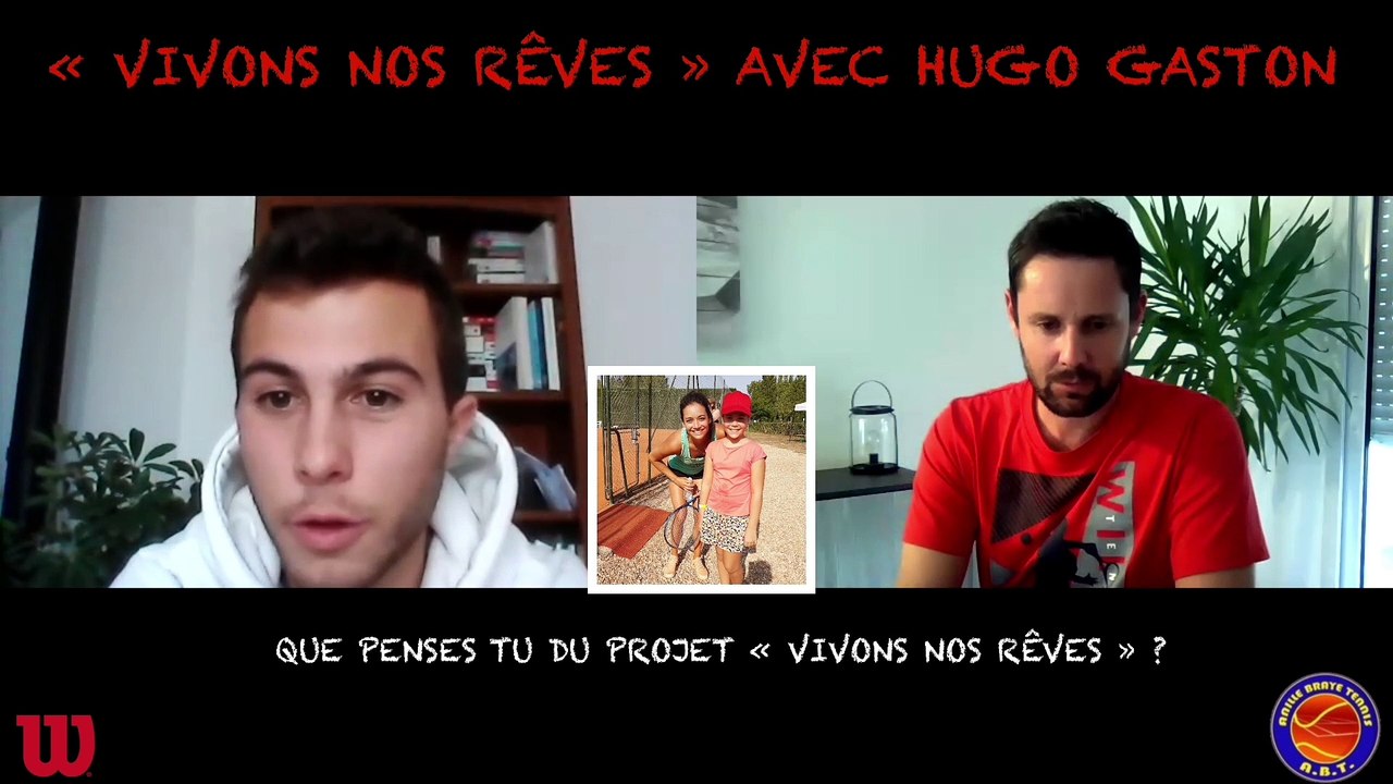 ATP - Hugo Gaston s'est prêté au jeu du projet "Vivons nos rêves" : "Je prépare l'Open d'Australie"