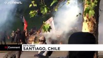 Disturbios y graves incidentes en Santiago de Chile durante las protestas contra Sebastián Piñera