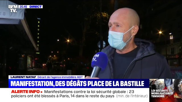 Je me suis senti violé : le gérant d'une agence immobilière vandalisée à Paris constate les dégâts après la manifestation contre la loi sécurité globale