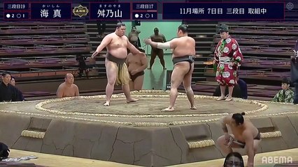 Kaishin(Sd19e) vs Masunoyama(Sd17w) - Kyushu 2020, Sandanme - Day 7