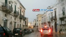 Andria: giro in auto sotto la pioggia (6 dicembre 2020) - video