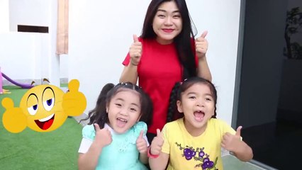 Annie and Suri Make Giant Watermelon Satisfying Slime - Kids funny videos