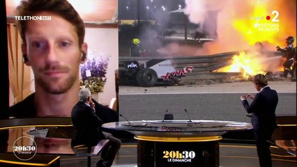 "Le poids de mon corps au moment de l'impact est de 3,9 tonnes" : le pilote Romain Grosjean raconte comment il a réussi à s'extraire de sa voiture en feu