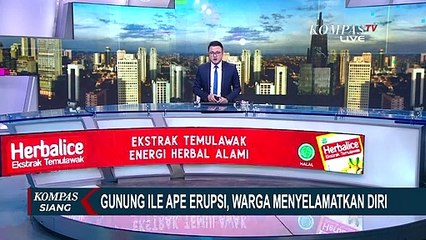 Gunung Api Ile Ape Erupsi, Warga Berlarian Menyelamatkan Diri
