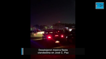 Así desalojaron una fiesta clandestina en José C. Paz