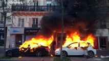 Security law protest in Paris sees fires, water cannons and injuries