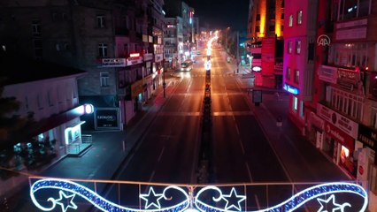NEVŞEHİR - (DRONE) Sokağa çıkma kısıtlamasına uyuluyor