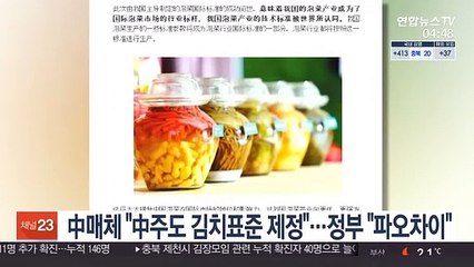 中매체 "中주도 김치표준 제정"…정부 "파오차이"
