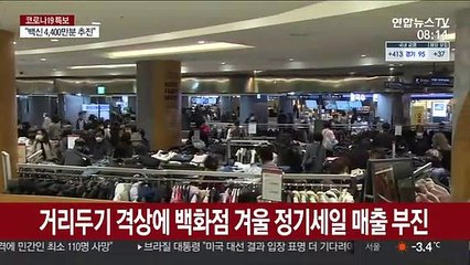 거리두기 격상에 백화점 겨울 정기세일 매출 부진
