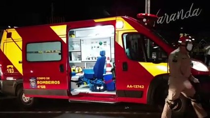 Entregador de comida, motociclista fica ferido em acidente no Centro