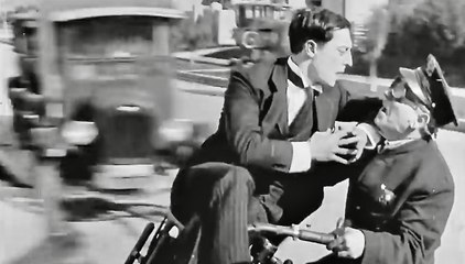 Incredible 1924 Motorcycle Stunt Scene ~ Buster Keaton ~ Sherlock Jr.