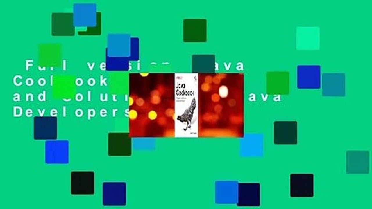 Full version  Java Cookbook: Problems and Solut...