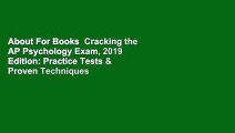 About For Books  Cracking the AP Psychology Exam, 2019 Edition: Practice Tests & Proven Techniques