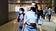 Nora Fatehi spotted at Mumbai airport; Watch Video | FilmiBeat