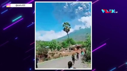 Detik-detik Gunung Ili Lewotolok Meletus Semburkan Lava