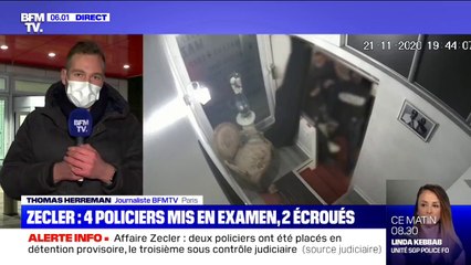 Download Video: Affaire Zecler: les quatre policiers mis en examen, deux d'entre eux placés en détention provisoire