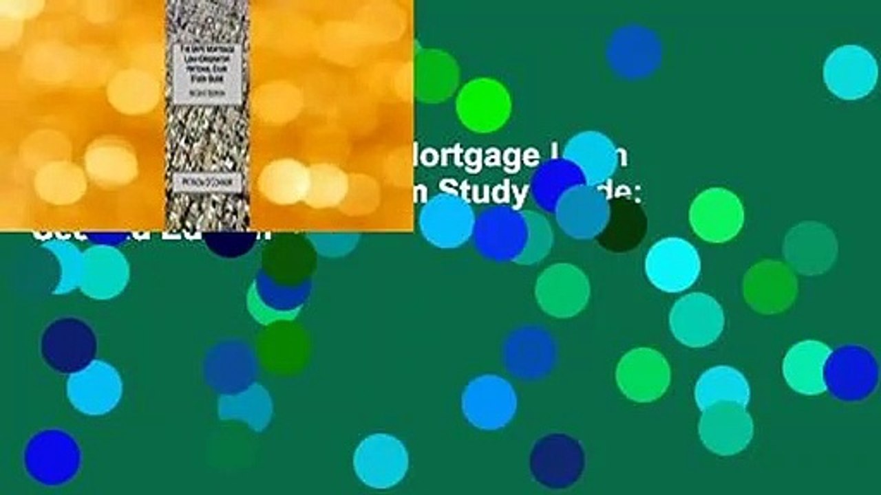 Full version  The Safe Mortgage Loan Originator National Exam Study Guide: Second Edition  For