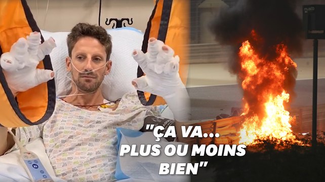 Romain Grosjean donne des nouvelles rassurantes après son accident