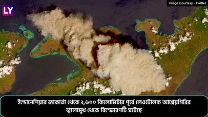 Indonesia\'s Lewotolok Volcano Erupts: আগ্নেয়গিরিতে ভয়ঙ্কর অগ্নুৎপাত, ৪ কিমি উচ্চতায় উঠল ছাই