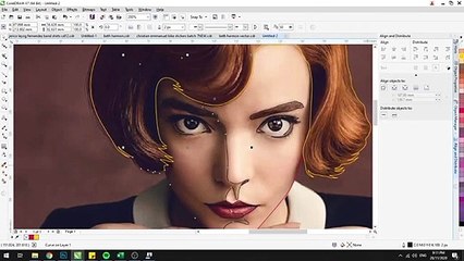 Anya Taylor-Joy, Simple Vector SpeedArt using CorelDraw X7