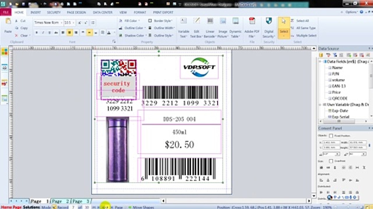 How to make labels and QR CODEs