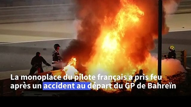 F1: Romain Grosjean miraculeusement sauvé des flammes