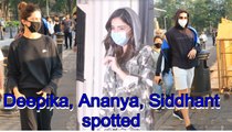 Deepika | Ananya | Siddhant Chaturvedi snapped at Gateway of India