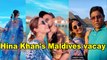 Hina Khan shares pic with her parents and boyfriend from her Maldives trip