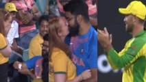 IND vs AUS 2nd ODI: Indian Fan Proposes Australian Girl During Match | Oneindia Telugu