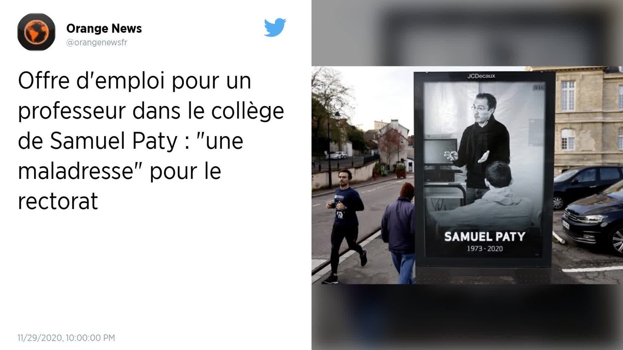 Offre d'emploi pour un professeur dans le collège de Samuel Paty : "une maladresse" pour le rectorat