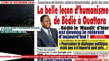 Le titrologue du Lundi 30 novembre 2020/ La belle leçon d'humanisme de Bédié à Ouattara