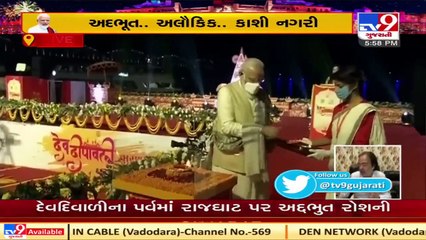 PM Narendra Modi reaches Raj Ghat, Varanasi and lit a diya