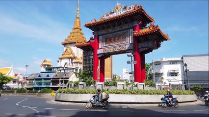 Bangkok's Chinatown at Yaowarat Road in Samphanthawong District in Thailand