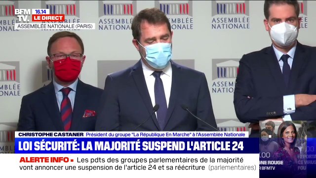 Christophe Castaner: Nous allons proposer une réécriture complète de l'article 24 de la loi de Sécurité globale