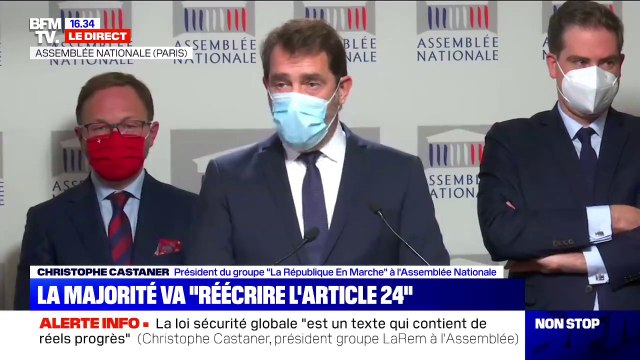 Christophe Castaner sur l'article 24 de la loi sécurité globale : Nous n'avons pas convaincu, il faut assumer et dire 'on reprend notre plume'