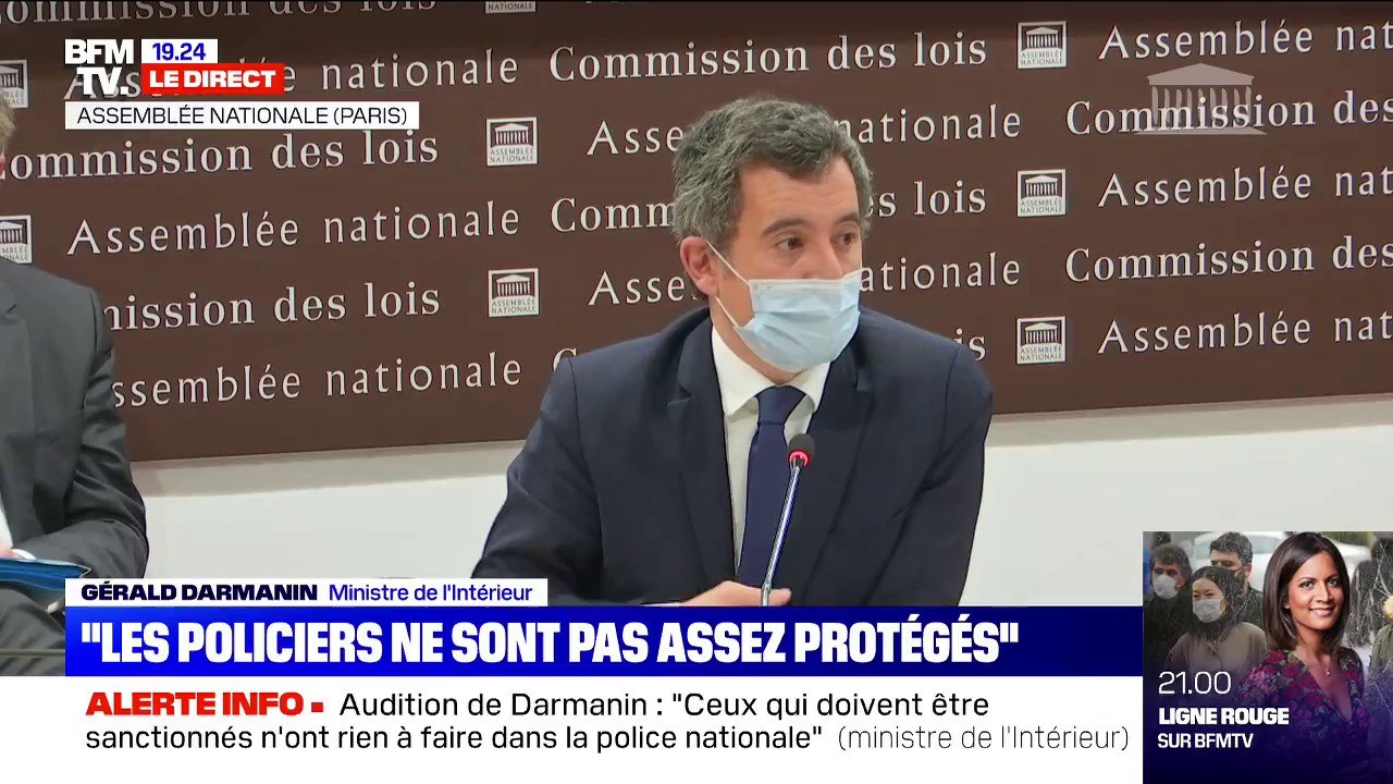 Loi "sécurité globale": pour Gérald Darmanin, les policiers et les gendarmes "ne sont pas assez protégés"