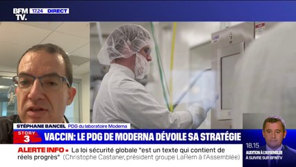 Vaccin anti-Covid: Stéphane Bancel (Moderna) espère "avoir une approbation en Europe avant la fin de l'année"
