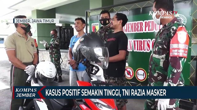 Kasus Positif Covid-19 Meningkat, TNi Gencar Razia Masker