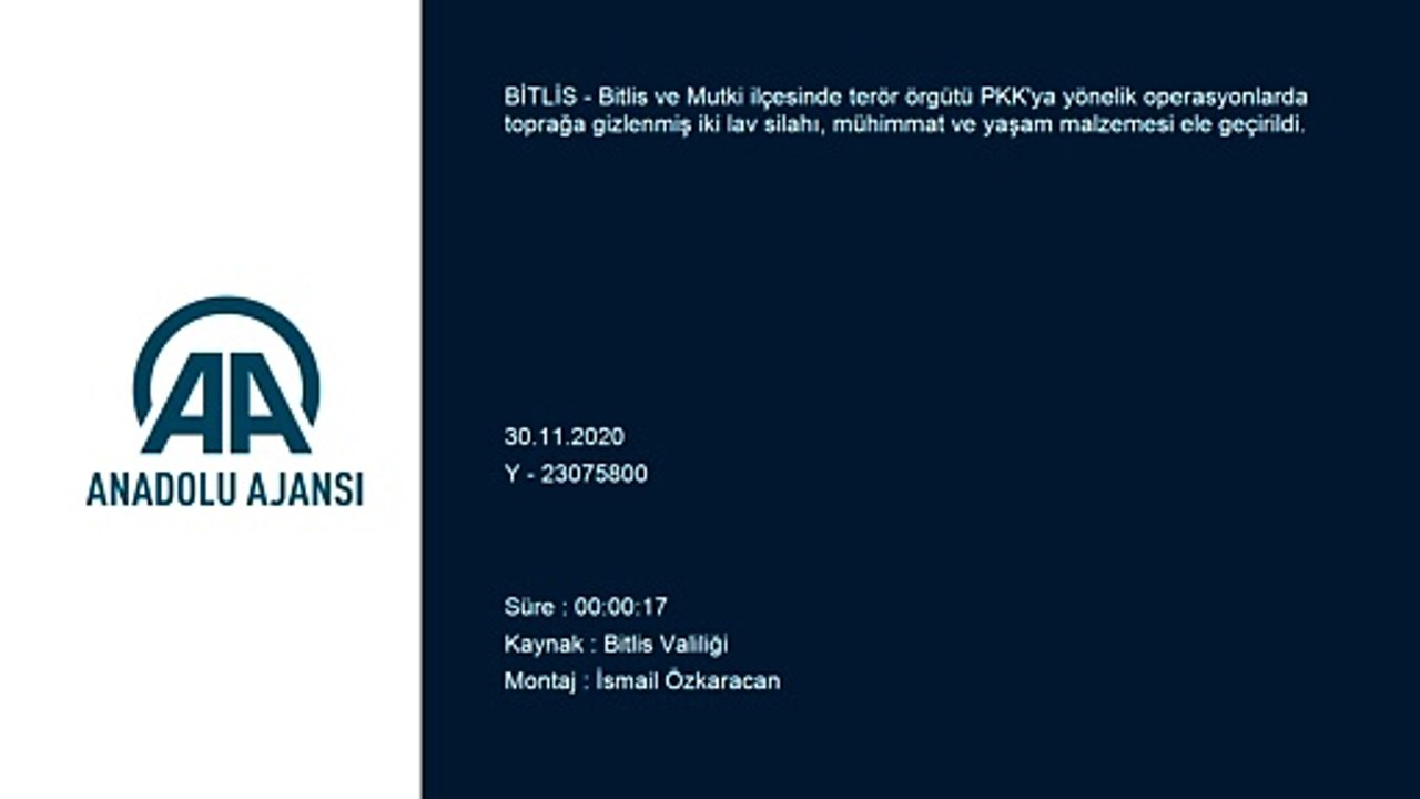 BİTLİS - Teröristlere ait iki lav silahı ile mühimmat ele geçirildi