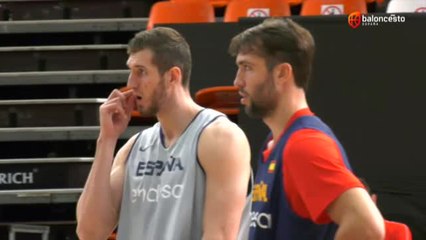 La selección española de baloncesto prepara su encuentro decisivo contra Rumanía