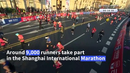 Shanghai marathon defies coronavirus with 9,000 runners