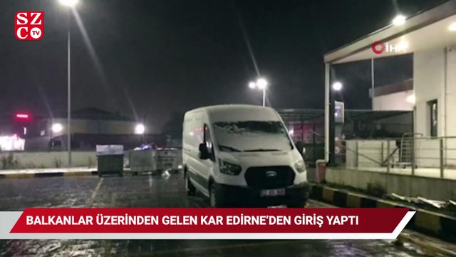 Balkanlar üzerinden gelen kar Edirne’den giriş yaptı