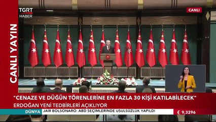 Cumhurbaşkanı Erdoğan Yeni Korona Tedbirlerini Açıkladı, Sokağa Çıkma Kısıtlaması Genişletildi
