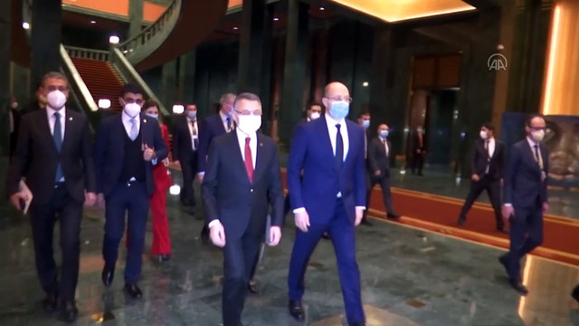 ANKARA - Cumhurbaşkanı Yardımcısı Oktay, Ukrayna Başbakanı Denys Shmyhal ile görüştü
