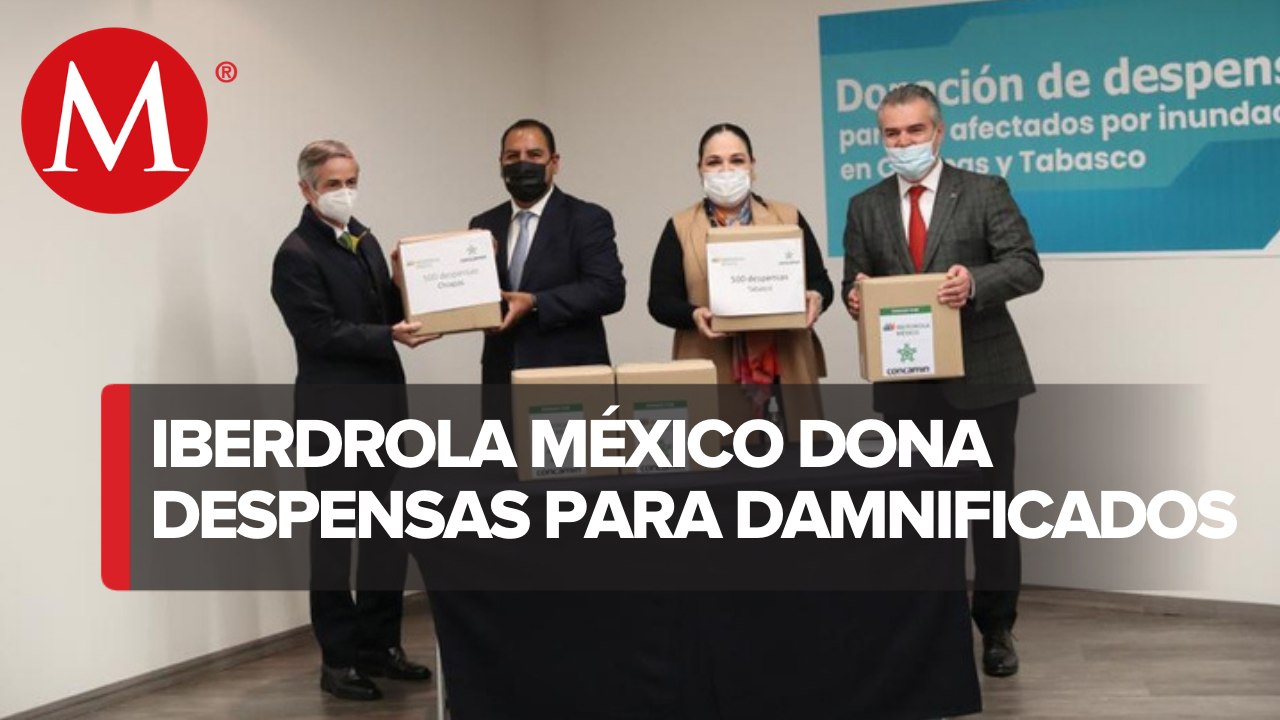 Donan 5 mil despensas a los afectados por las inundaciones en Chiapas y Tabasco
