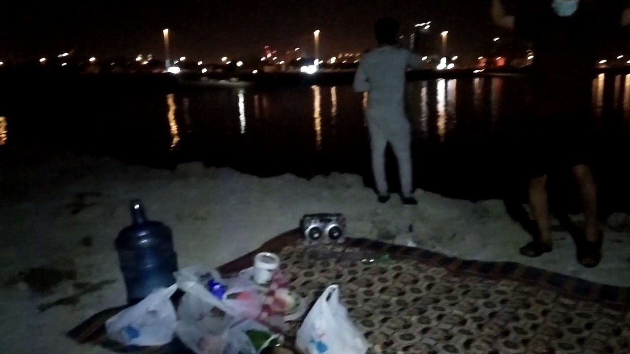 Dubai sea beach barbecue celebration