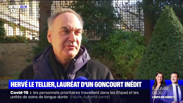 Le prix Goncourt décerné pour la première fois par visioconférence à Hervé Le Tellier