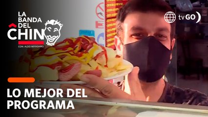 La Banda del Chino: Luigi Monteghirfo probó las salchipapas más contundentes y coloridas de Lima